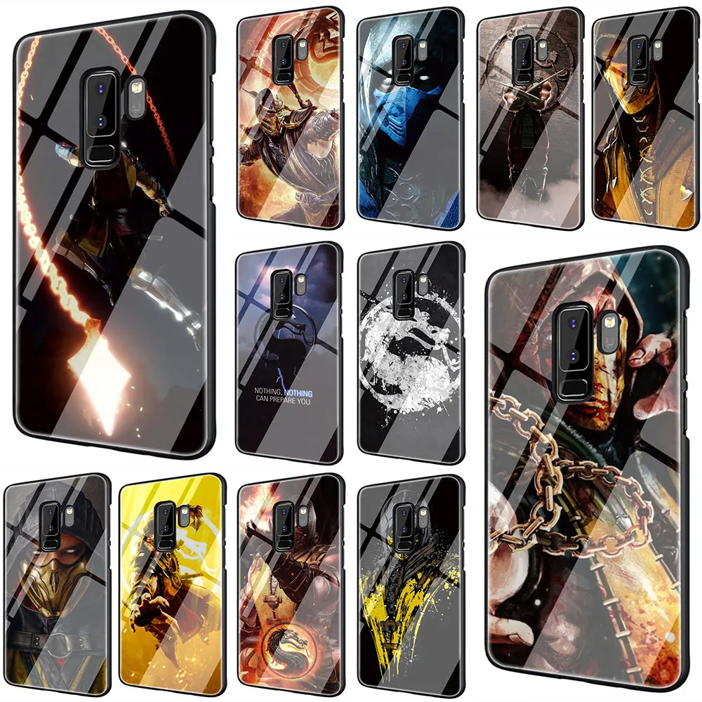 

Scorpion In Mortal Kombat Tempered Glass Phone Cover Case For Galaxy S7 edge S8 9 10 Plus Note 8 9 10 A10 20 30 40 50 60 70