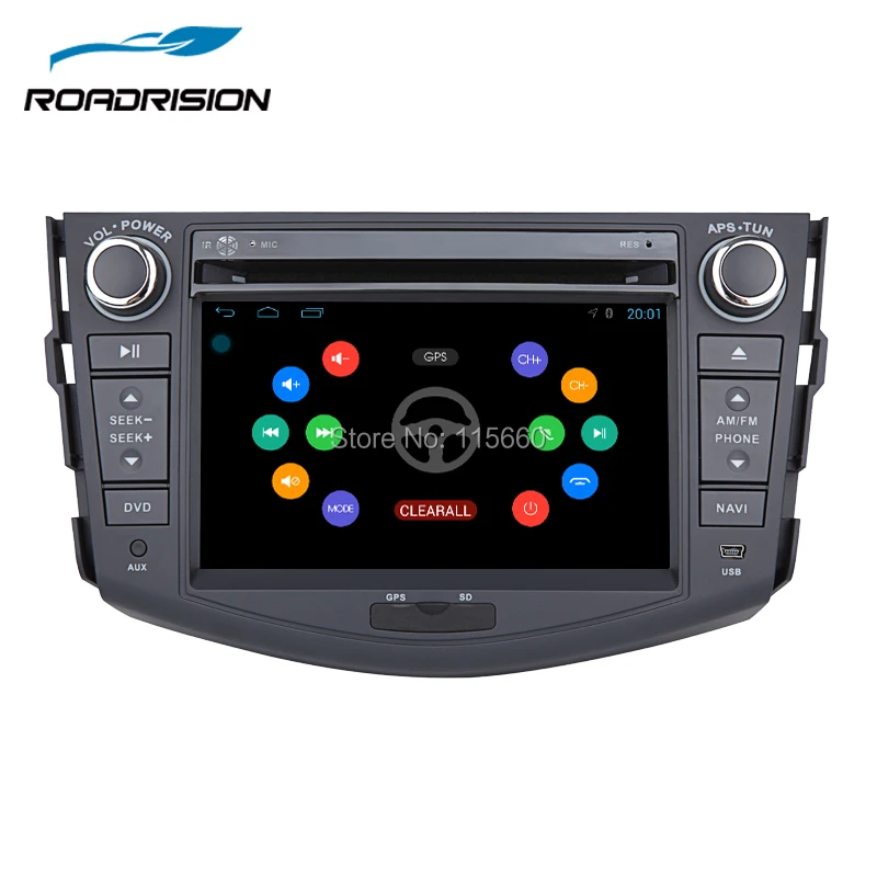 Roadrision 4 ядра 2Din автомобильный dvd-плеер Android 6,0 для Toyota RAV4 Аудио Видео Стерео gps Навигация Авто Радио RDS 3g Wi-Fi