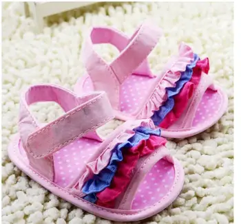 

2016 New Autumn Spring sweet style Baby printing Shoes denim polka dot casual baby First Walkers