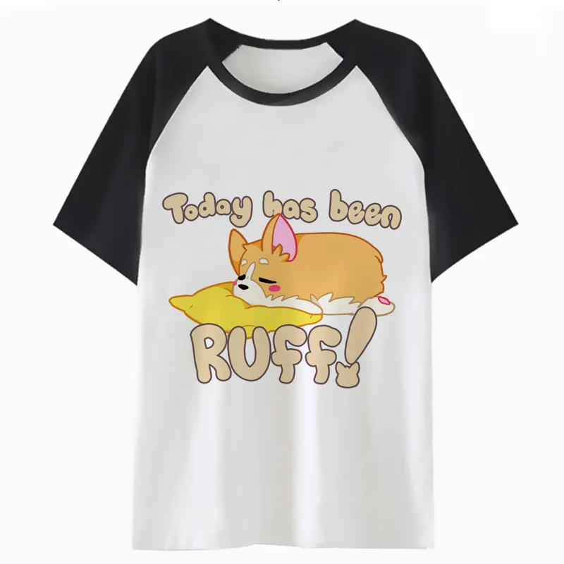

Corgi Ruff Shirt t shirt femme kawaii female harajuku tshirt women tops graphic clothing t-shirt cartoon tee K4161