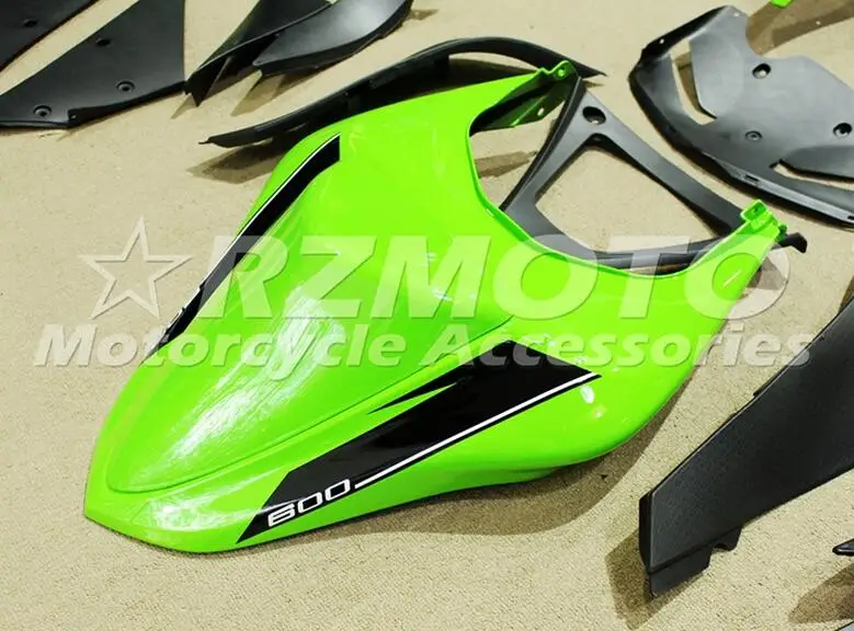 Стиль мотоциклетный обтекатель abs комплект, пригодный для kawasaki Ninja ZX6R 636 2007 2008 07 08 6R ZX-6R кузов Пользовательские Прохладный цвета: зеленый, черный