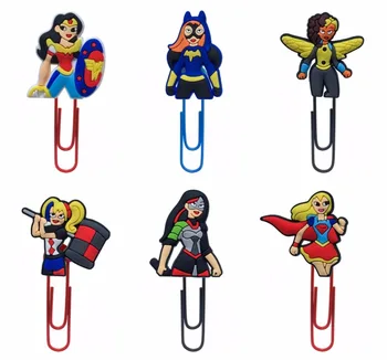 

18Pcs DC SUPER HERO GIRLS HERO OF THE YEAR Paper Clip Souvenir Book Decor Bookmark Pencil Accessories Stationery Teacher Gift