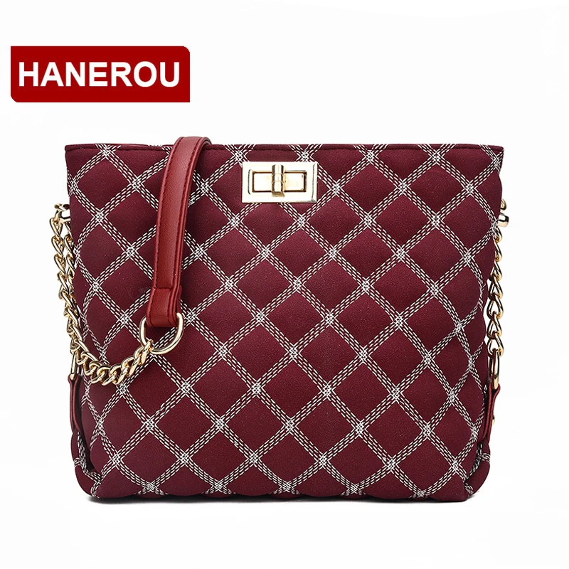 

Women Scrub Leather Handbags Chain Small Crossbody Bags For Women Diamond Lattice Small Shoulder Bags For Girls Bolsa Feminina