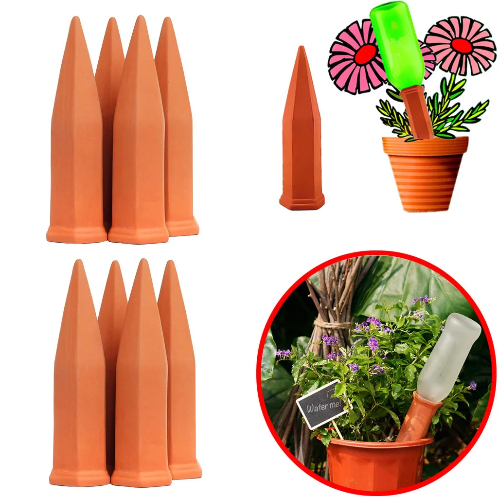 

2019 New Set of 8 Plant Waterer Self Watering Terracotta Spikes Automatically Water Your Ceramic automatic watering device hot