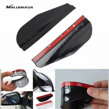 

MALUOKASA 1Pair Universal Rearview Mirror Rain Shade Flexible PVC Car Accessories Rainproof Blades Car Mirror Eyebrow Rain Cover