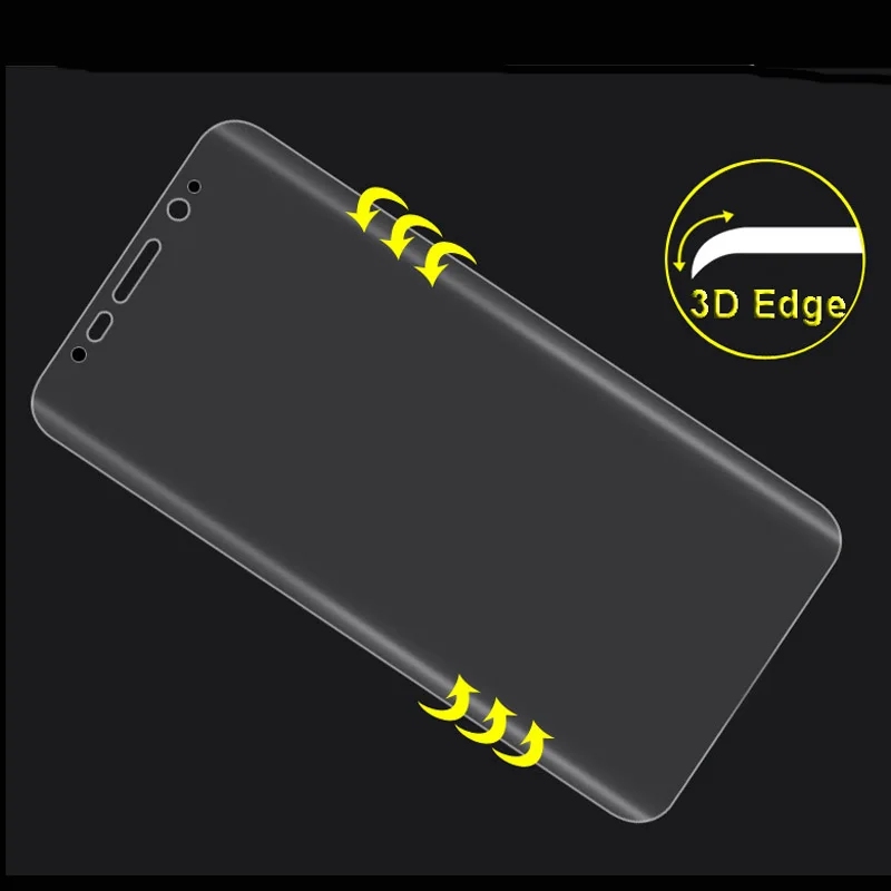 50 шт полное покрытие 3D изогнутая мягкая пленка протектор экрана для Samsung Galaxy S7 S8 S9