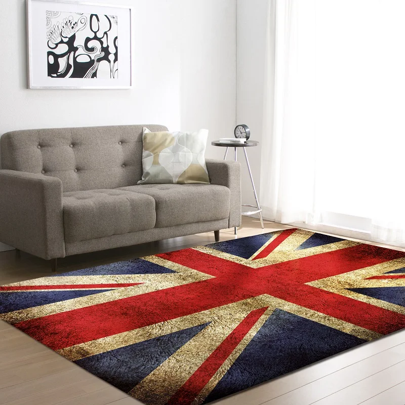 

99*152cm US British National Flag Large Carpets for Living room Home Decor Bedroom Carpet Floor Mat Karpet Rugs Flooring Tapetes