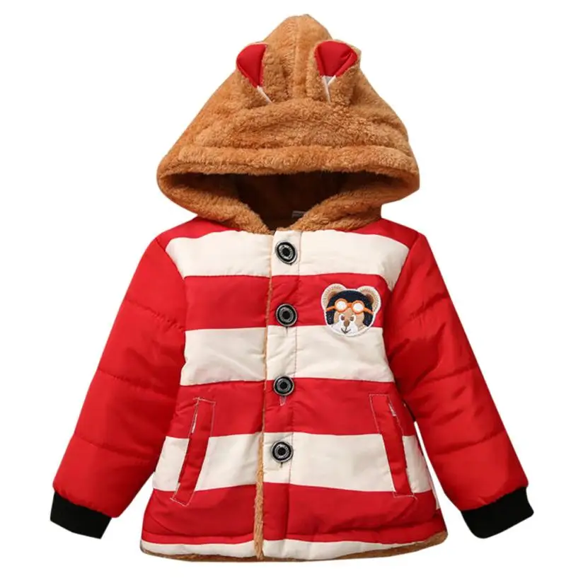 Baby Toddler Boys Girls Autumn Winter Hooded Coat Cloak Thick Warm