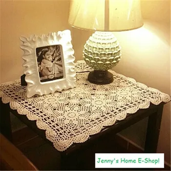 

Free Shipping square crocheted handmade table cloth table cover sofa cover warm home decorate