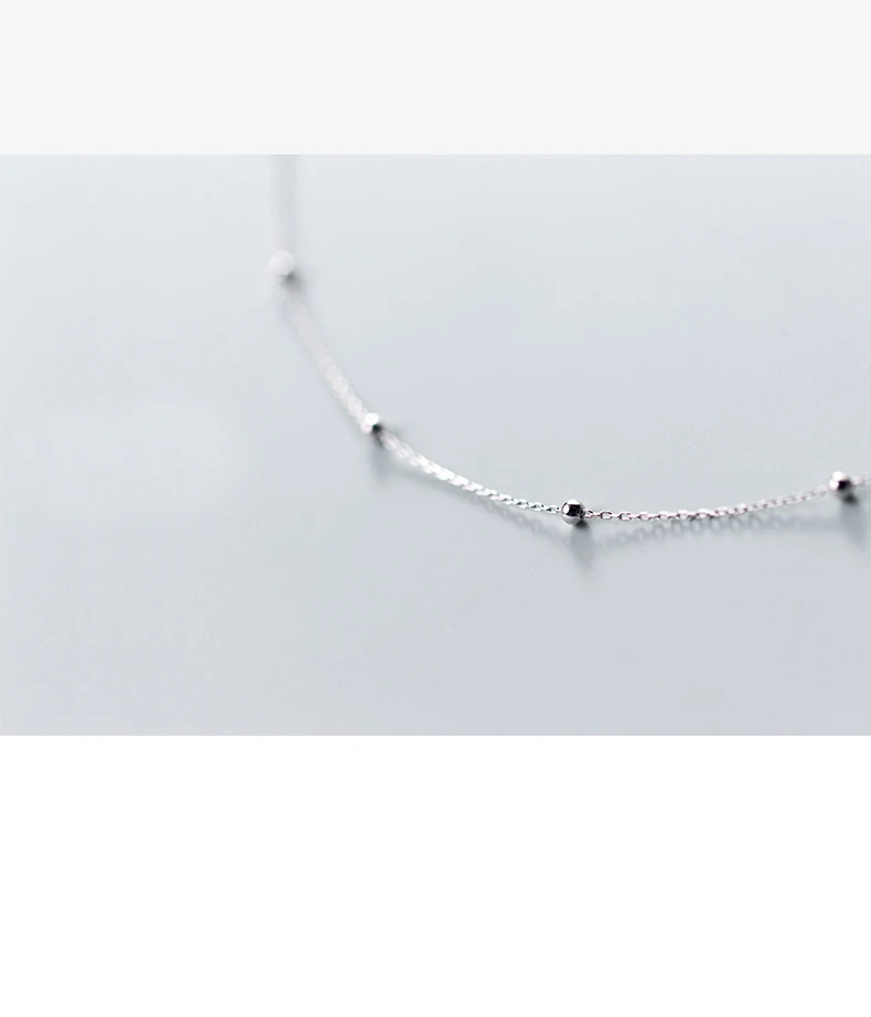 MloveAcc в классическом стиле; Основная цепь 925 стерлинговые серебряные бусы ожерелье регулируемой длины цепи, модное ювелирное изделие