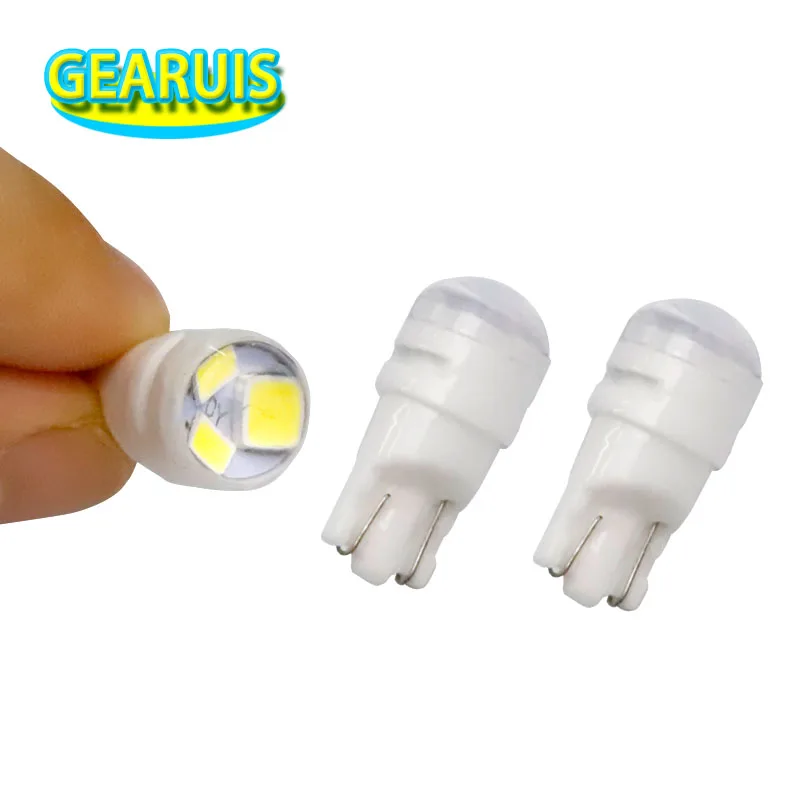 100pcs T10 Ceramic 3 SMD 2835 LED Light Bulb W5W Standard