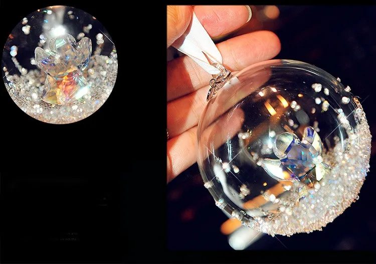 Новое поступление хрустальный стеклянный шар с ангелом внутри рождественские украшения украшение комнаты коллекция ремесел DEC129