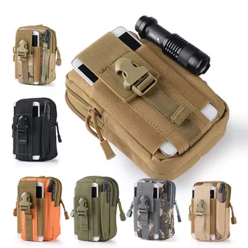 Marsupi da uomo solidi marsupio da cintura Molle mimetico nylon impermeabile piccolo marsupio multifunzione marsupio da uomo carino per cellulare 1