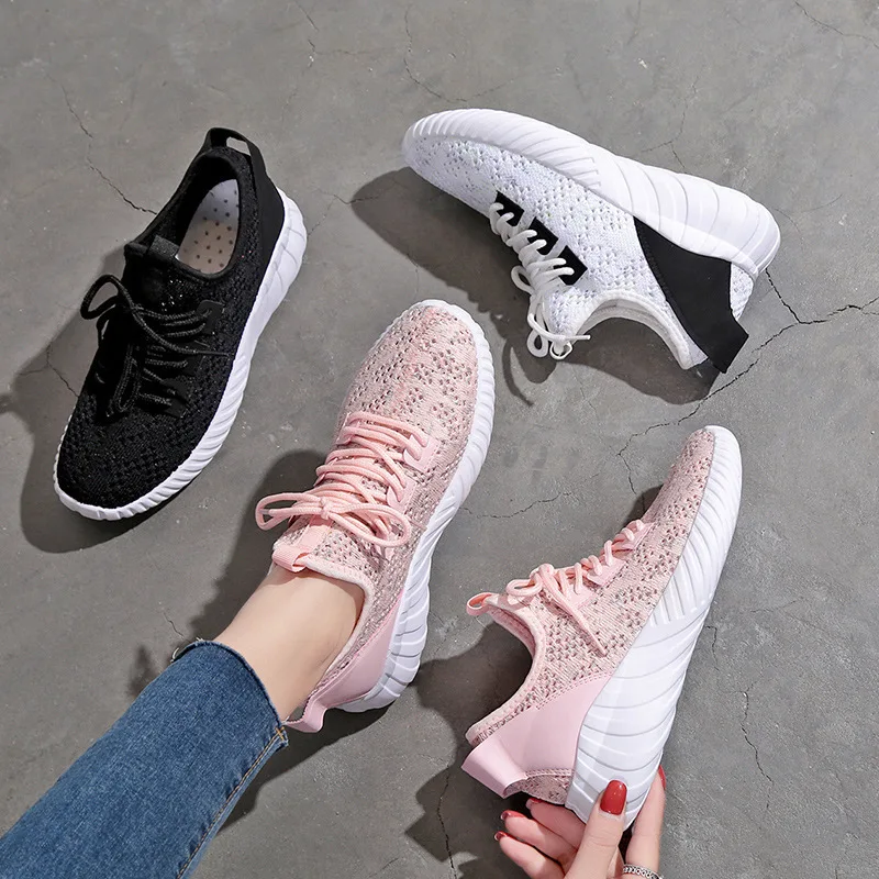 

Small White Shoes Woman Ins Fly Fabric Student Shoes Woman-----MLZ