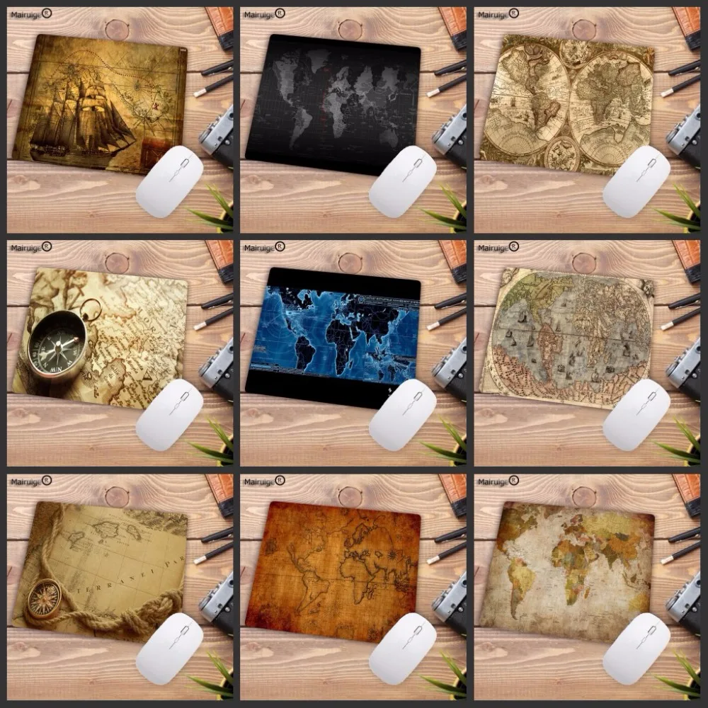 

Mairuige Old World Map Speed mouse pad 2018 new 18X22CM pad to mouse notbook computer mousepad gaming mouse mats to mouse gamer