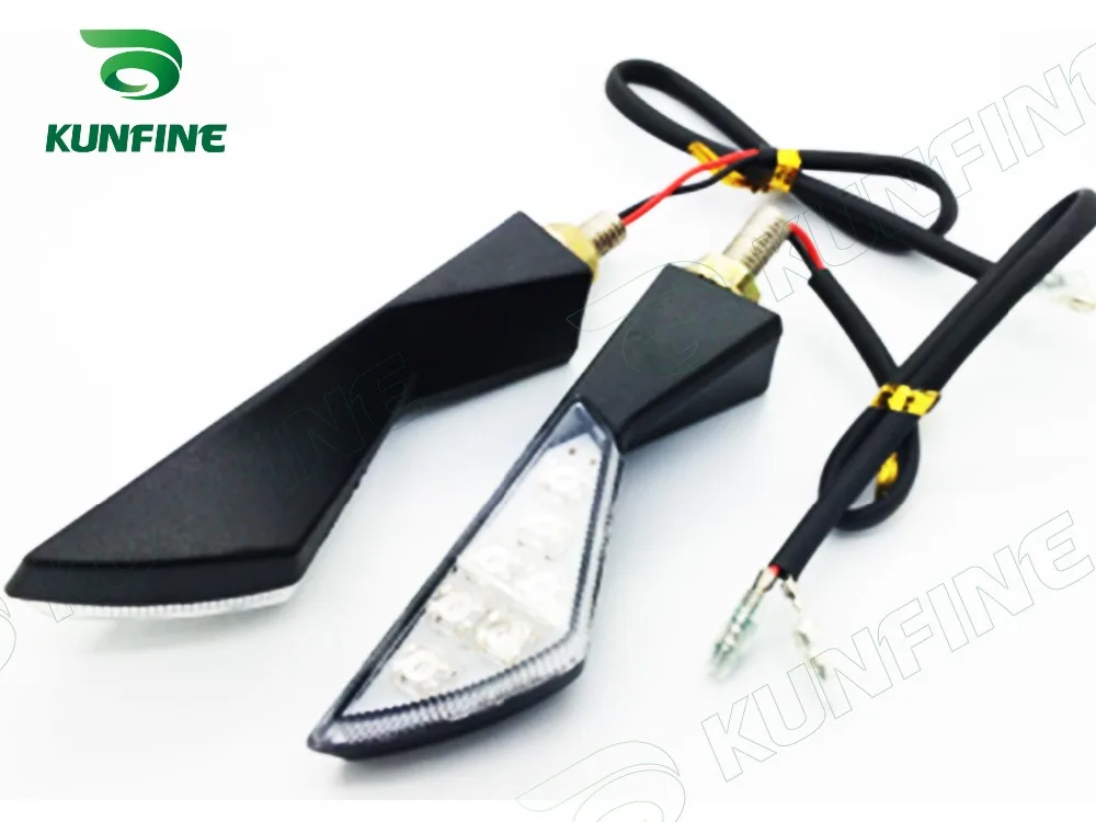 KUNFINE 4PCS Universal Motorcycle LED Turn Signal Indicators light Blinkers Flexible Bendable Amber Light 34 (1)