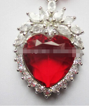 

Free shipping >>@>> hot sell Jewelry Silver Plated Red Jade Inlay Zircon necklace/Pendant