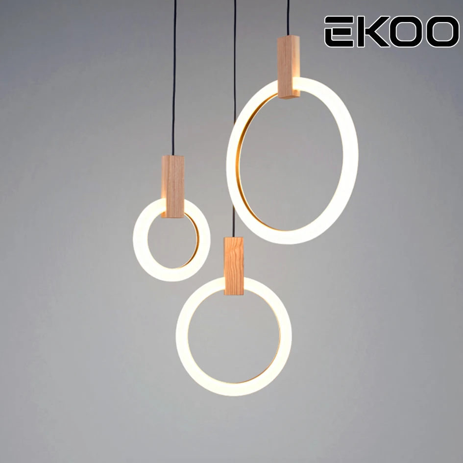 EKOO современное акриловое светодиодное кольцо скандинавский интерьер гостиной