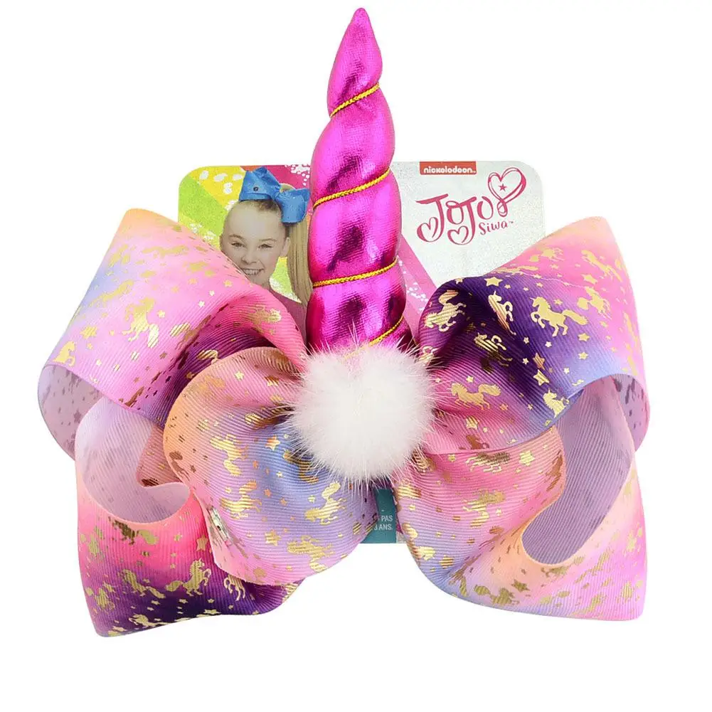 Для малышей, для девочек с единорогом коллекция Коралл цветная шпилька большие банты для волос аксессуары для волос Детские подарок - Цвет: Темный хаки