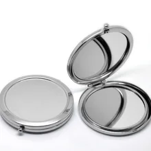 100 шт компактное зеркальное серебряное зеркало для нанесения макияжа-FedEx и DHL и EMS