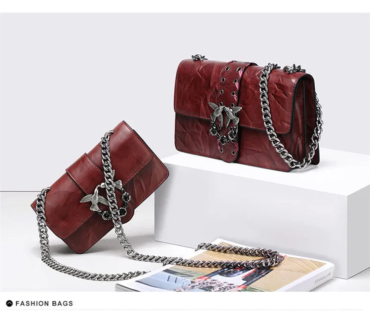 Designer Inspired Fashion Handbag Women Shoulder Bag Genuine Leather Classic Birds Flap Messenger Bags (25)