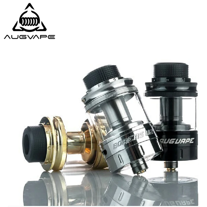 

Augvape Boreas V2 RTA Atomizer Tank 2.5ml 5ml Capacity Angled Upwords Airflow 810 Derlin Drip Tip & 510 Adapter Vape Tank RTA