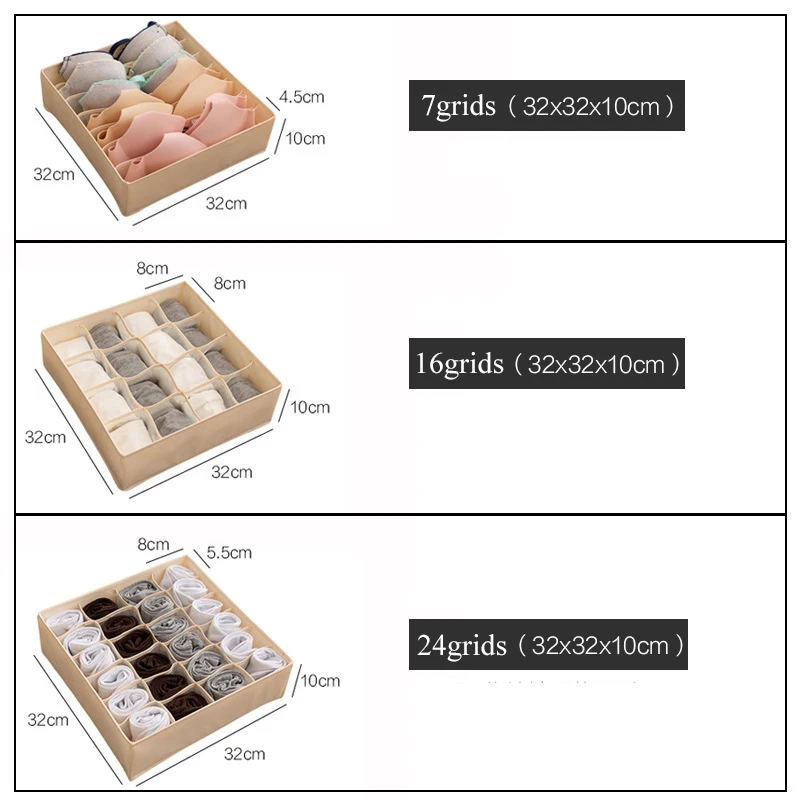 Socks Organizer Box, Beige