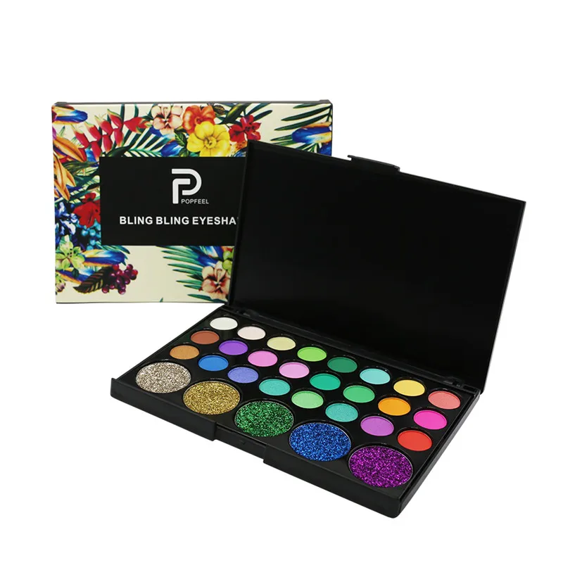 

29 Colors Glitter Eye Shadow Pallete Matte Eyeshadow Palette Makeup Shimmer and Shine Diamond Eyeshadow Powder Pigment Cosmetics