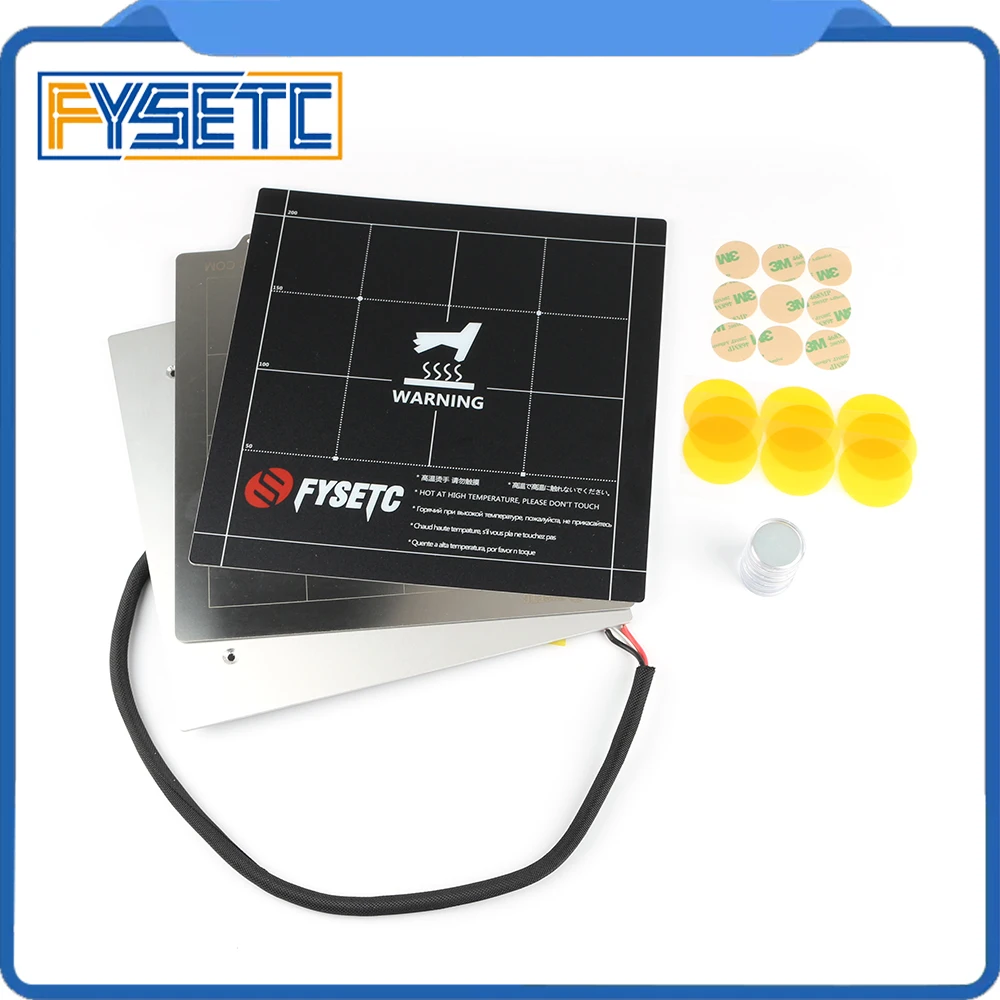 235x235 мм Тепловая кровать+ пружинный стальной лист+ магнит, чтобы стать магнитной горячей кровать построить поверхность пластины для Creality ENDER-3/3 s