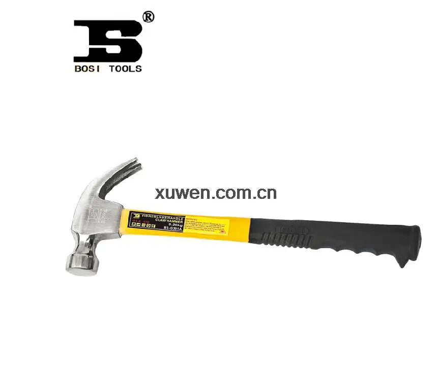 Tool 0.25kg Double Color Fiber Handle Claw Hammer Carbon Steelin