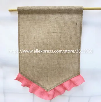 

Wedding birthday garden party decoration Monogrammed Gift Burlap Valentine Garden Flag Burlap Flag