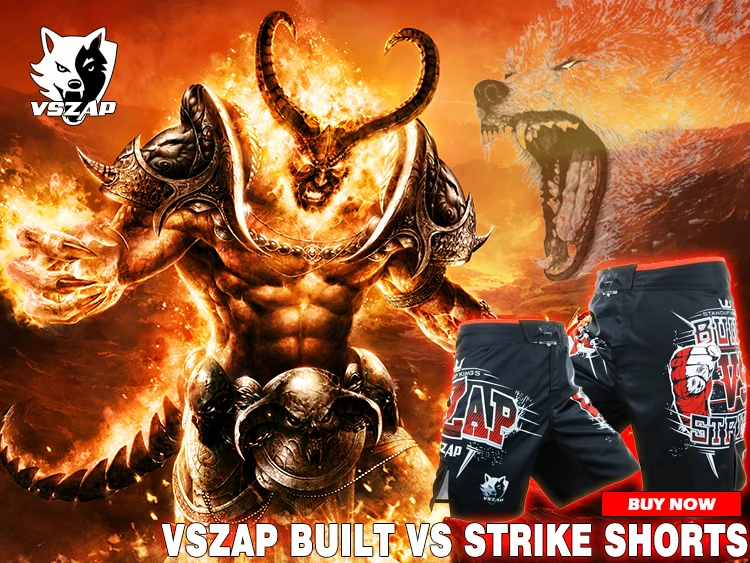 VSZAP BUILT VS STRIKE ММА Бои Шорты боксерские шорты джиу-джитсу тянущиеся штаны Бад Бо Муай Тай тренировка свободный удар Боксер шорты