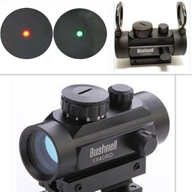 Espíritu caza táctico holográfico 1x40mm Airsoft rojo Punto Verde vista alcance 11 y 20mm Montaje en carril