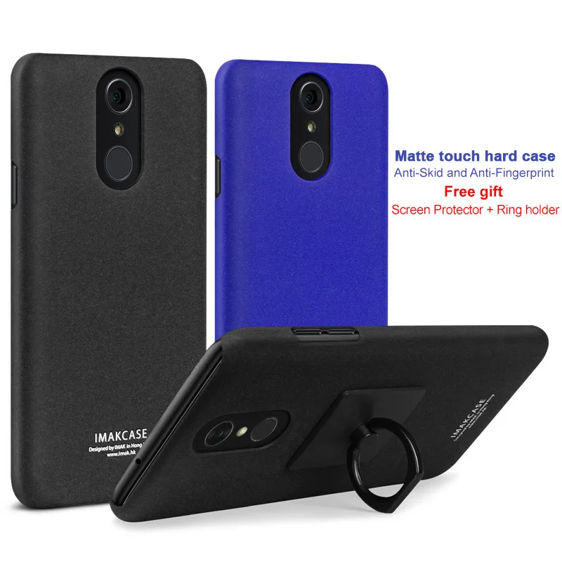 

IMAK sFor LG Q7 Case sFor LG Q7 Plus Case Cowboy Phone Stand Hard PC Back Cover Case For LG Q7A Q7 Alpha Q7+ With Film