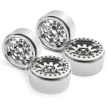 4 шт. 1/10 RC гусеничные колеса серебро 1,9 сплав колесные диски обода для SCX10 90034 90035 TAMIYA по супер скидке CC01 D90 RC Рок Гусеничный автомобиль Запчасти