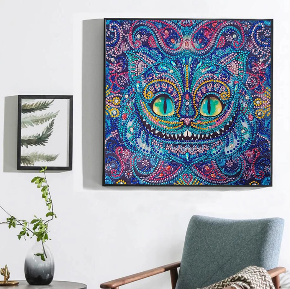 

DIY 5D Diamond Embroidery Partial Diamond Special Shape Cartoon Big Eye Aniaml Painting Rhinestone Crystal Painting Home Decor