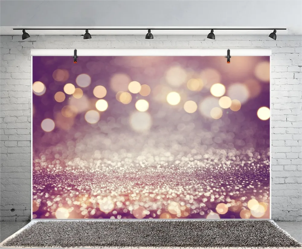 Laeacco Glitter Shiny Polka Dots Light Bokeh Child Birthday Party Photographic Backdrops Backgrounds Photocall Photo Studio