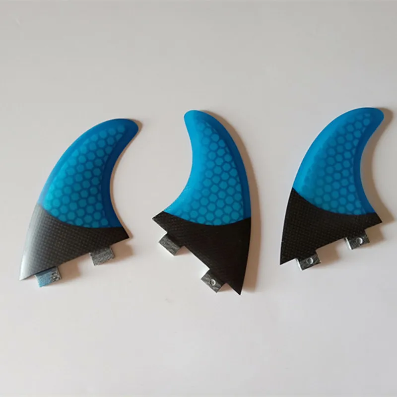 Сильный 3 к плавники из углеродного волокна серфинга соты синий цвет fin