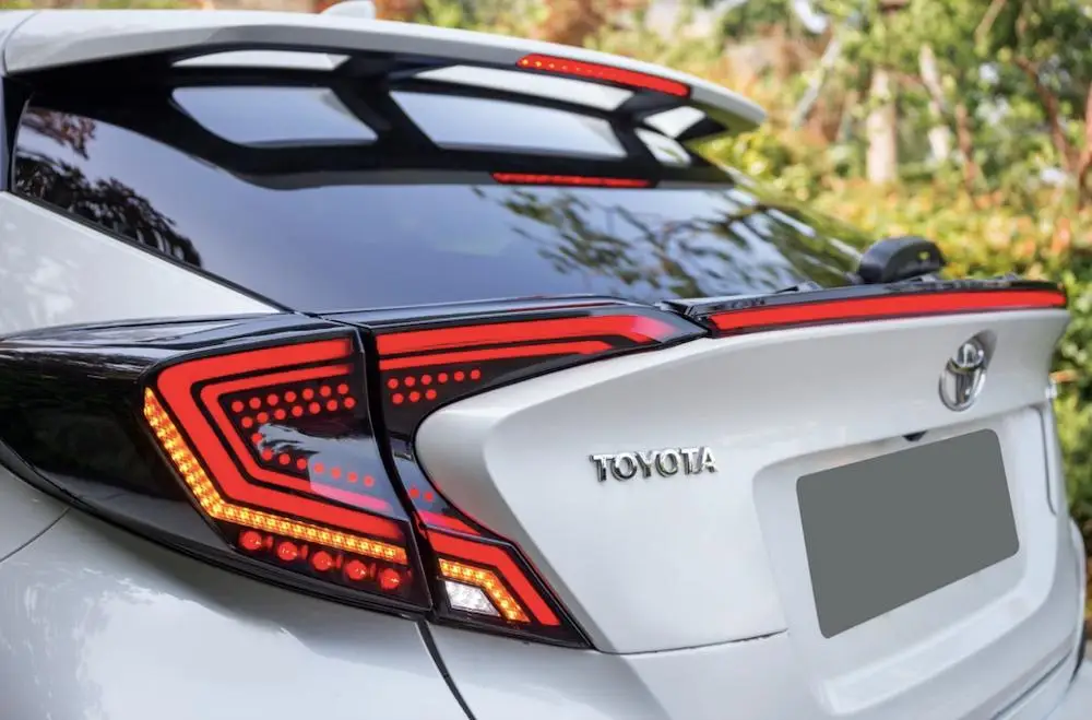 

2018 2019 car Accessories,For TOYOTA CHR rear bumper light LED, chr tail lamp+spoiler lamp ,chr bumper lamp hot sale