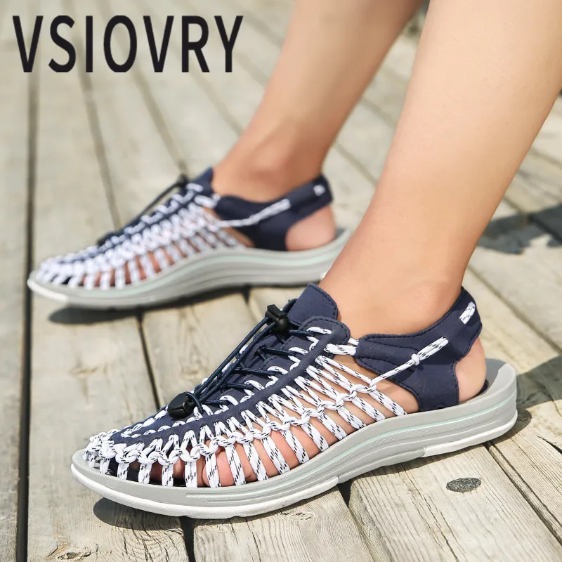 

VSIOVRY Summer Shoes Men Beach Sandals 2018 Fashion Slippers Beach Shoes For Male Outdoor Anti-slip Zapatillas Hombre Sandalias