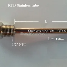 L = 150 мм канал для ввода термопар для резистивного температурного детектора из нержавеющей стали 304