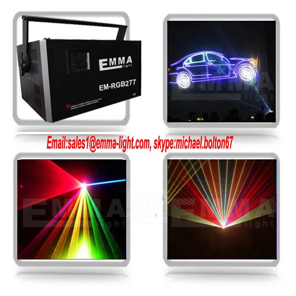 

China high standard ILDA 5.3W multi color animation laser light show with 40k scanner/rgb laser light
