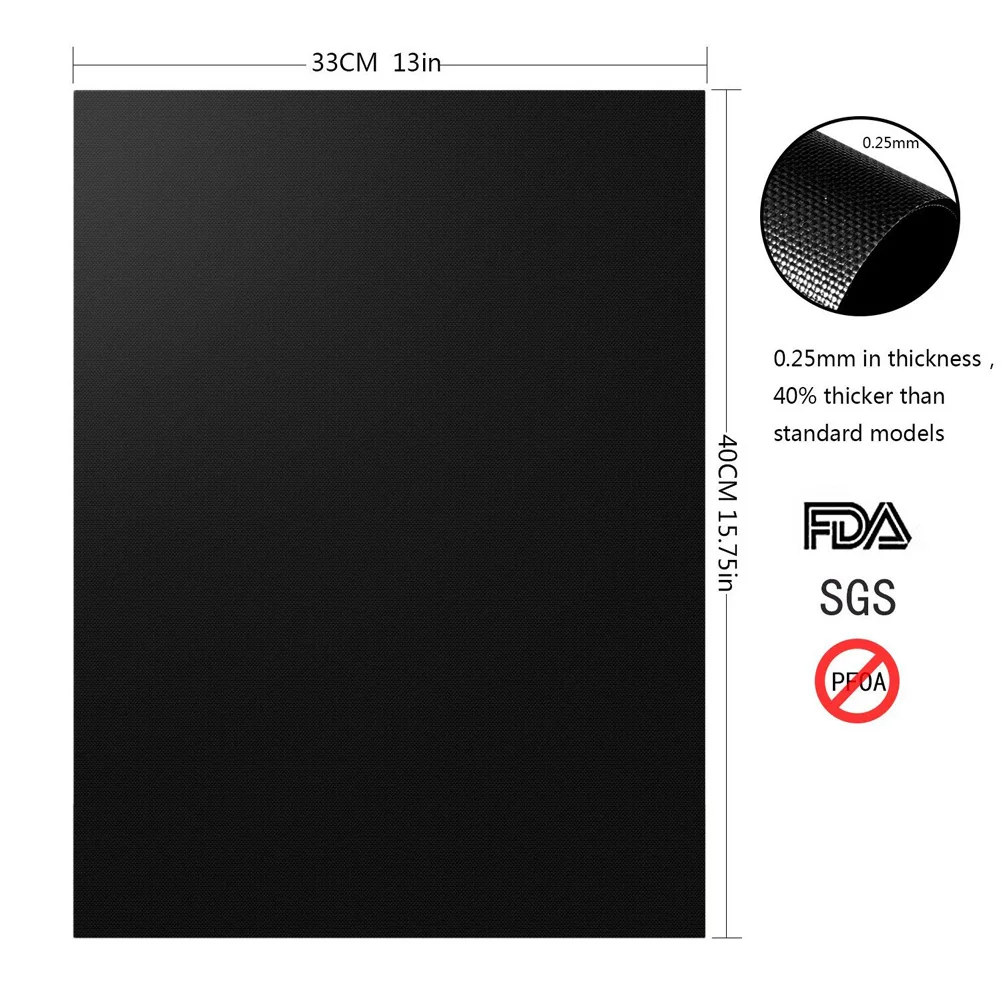 2 шт коврики для барбекю и гриля, антипригарные многоразовые коврики для выпечки барбекю, коврик для выпечки, тефлоновый лист, тефлоновый лист для выпечки, клееная бумага, термостойкость, легко чистится