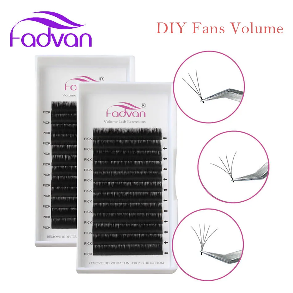 Fadvan Easy Fan объемные ресницы для наращивания, яркие цветущие DIY 2d/3d/4d/5d/6d веера ресницы для профессионального наращивания ресниц