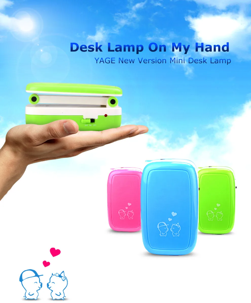 Lâmpada de Leitura Mesa de Escritório Mesa de Luz Lâmpada de Mesa Yage Desk Lamp Mini Lâmpada 16 Luzes 2-layer Corpo Dobrável Led 2 lâmpada led lâmpada de mesa lâmpada de