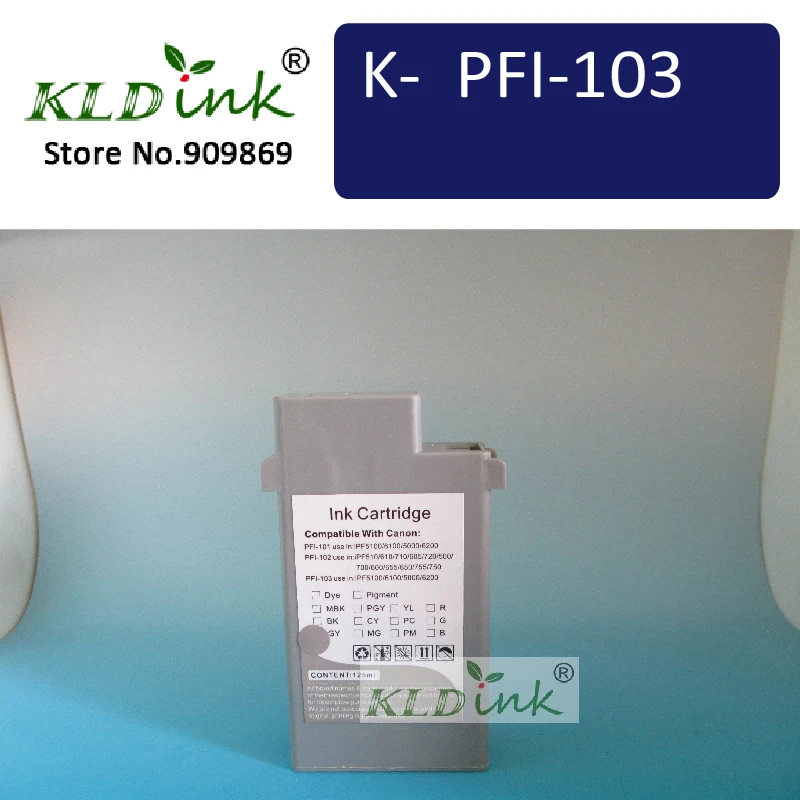 

KLDINK-PFI-103GY серый совместимый чернильный картридж (2213B001 чернила)