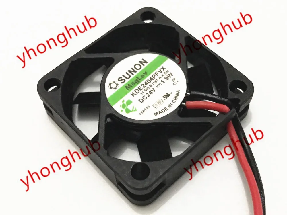 

SUNON KDE2404PFVX 11.MS.B1161.A.X.GN DC 24V 1.9W 40x40x10mm Server Cooler Fan