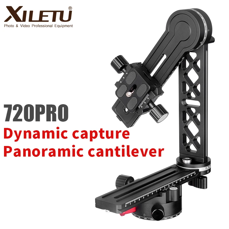 

XILETU 720PRO-2 360 Degree High Coverage Panoramic Tripod Head With Extended QR Plate and Nodal Slide Rail For Digital Camera