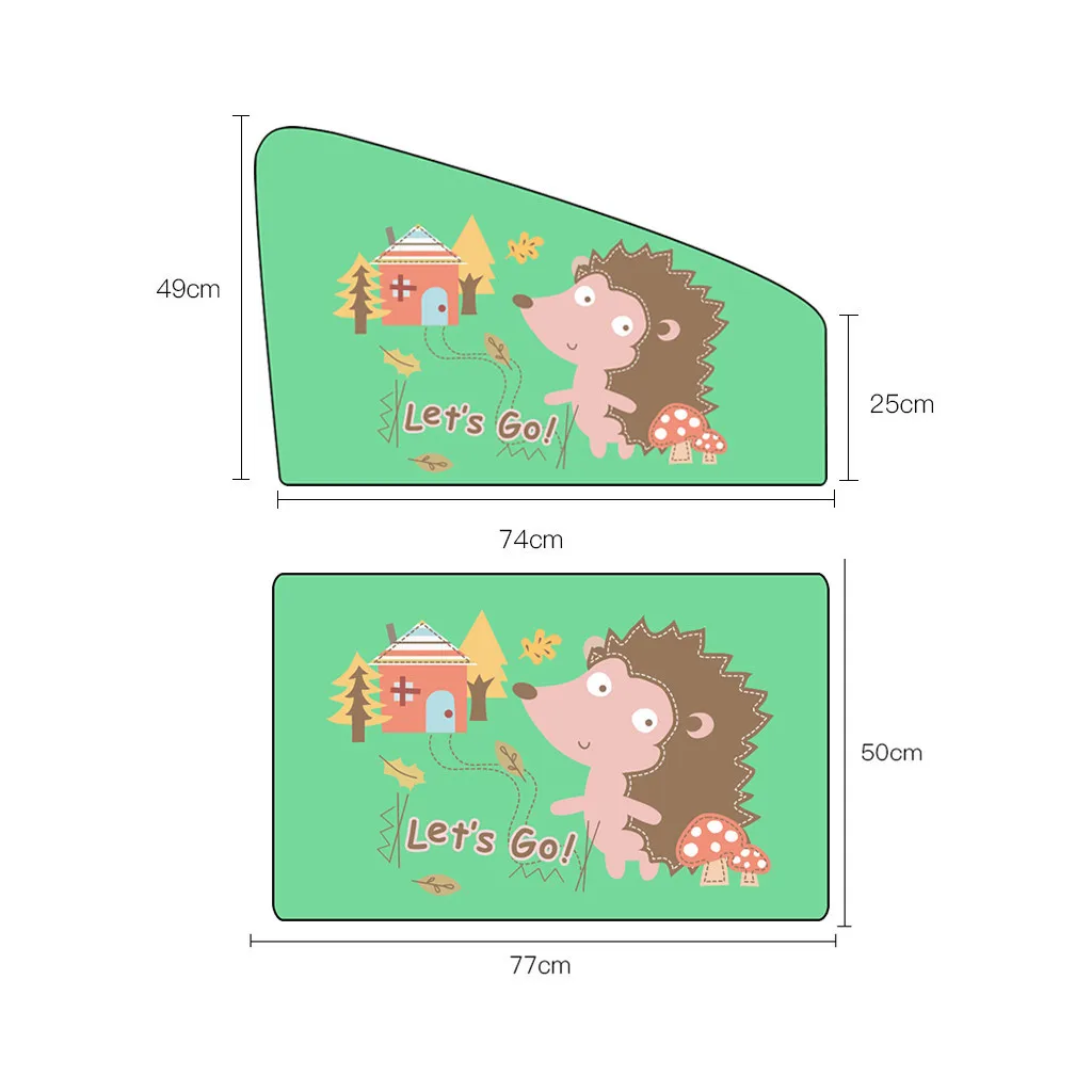 Лобовое стекло автомобиля солнцезащитный козырек шторы милый Декор автомобиля по мотивам мультфильма задняя боковая Солнцезащитная шторка защита окна шторы 3,0
