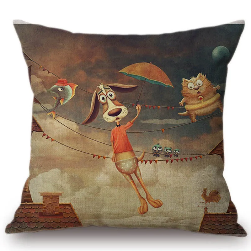 dog-with-an-umbrella-a-small-fish-and-a-cat-in-sky-canvas 